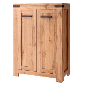 Mueble de Salón Moderno de Lujo Rústico de Madera Maciza con 2 Estantes, Puertas de Panel Plano, Mueble de Almacenamiento, Diseño Moderno de Casa de Campo - Product Image 1