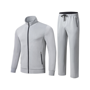 Conjuntos de chándal de nuevo diseño, personalizables, para correr y hacer ejercicio, con cremallera y pantalones. - Product Image 3
