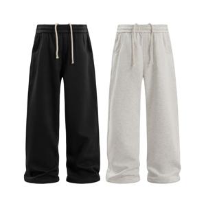 กางเกงขายาวทรงตรงผู้ชาย ผ้าฝ้ายสั่งทำพิเศษ กางเกงทรงหลวม หนานุ่ม สวมใส่สบายๆ ทรงหลวม - Product Image 4