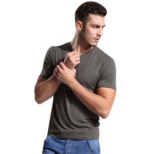 Wholesale <b>High</b> Quality Custom Blank Bamboo 100% Cotton Jersey Streetwear Gym Slim Fit Sportswear Unisex Custom <b>Tshirt</b> Printed - Product Image 2