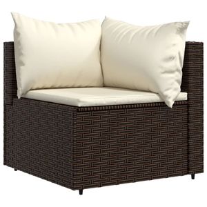 Ensemble de salon de jardin en crème marron pour l'aménagement extérieur et les divertissements en plein air - Product Image 4