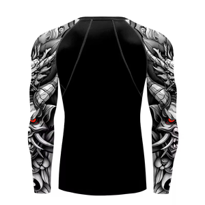 Rashguard MMA pour homme de qualité supérieure, nouveau design, personnalisable, confortable, manches longues, doux et respirant, vêtements de sport actifs - Product Image 3