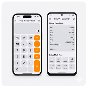 แอปเครื่องคิดเลขรอยัลคราฟท์ – เครื่องคิดเลขอัจฉริยะ, เครื่องคิดเลขวิทยาศาสตร์, ตัวช่วยแก้โจทย์คณิตศาสตร์ง่ายๆ, รวดเร็วและแม่นยำ - Product Image 4