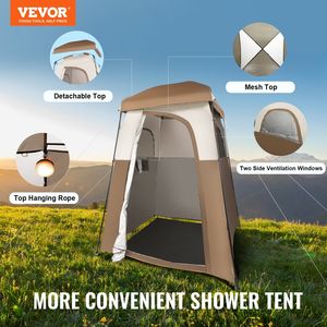 <b>Camping</b> Outdoor Portable 66\" X 66\" X 87\" 1 Room Oversize Privacy Shelter Tent with Detachable Top Pockets Hangi" Shower Tent - Product Image 2