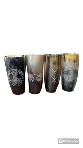 Gobelet moderne 100 % écologique en corne de vache et d'âne véritable, de qualité supérieure, fait main, pour l'eau, la bière, le thé, le café, les fêtes et l'hôtellerie - Product Image 3