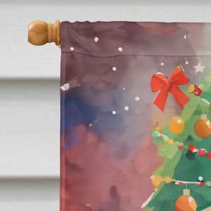 Large Multicolor Polyester Airedale Terrier Christmas House <b>Flag</b> Porch Sleeve <b>Pole</b> Decorative Yard Banner Artwork Wall Hanging - Product Image 3
