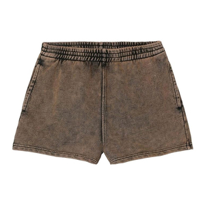 Shorts en jean d'été pour femmes en gros, avec logo personnalisé, taille élastique respirante, 100 % coton, délavage acide, qualité supérieure - Product Image 5