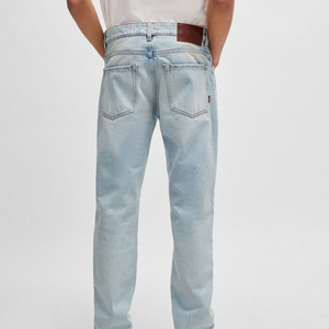 Latest Design <b>Men's</b> Breathable Denim Pants Custom Logo Straight Style Winter Autumn Summer Spring Washed <b>Jeans</b> Knitted - Product Image 4