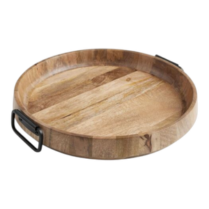 Ensemble de 2 nouveaux plateaux rectangulaires décoratifs en bois avec base en métal pour la décoration intérieure, pour la décoration de mariage, pour offrir en cadeau - Product Image 5