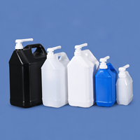 Jerigen Plastik HDPE Food Grade dengan Tutup Pompa 1L-10L Wadah Plastik Persegi untuk Kemasan Cairan Minyak, Deterjen, dan Bahan Kimia