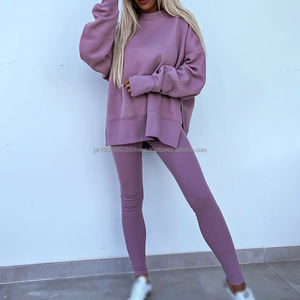 LOGO Diseño personalizado Conjunto de 2 piezas para mujer Ropa de calle Pantalones de chándal y sudaderas con capucha SetDDP Envío - Product Image 3