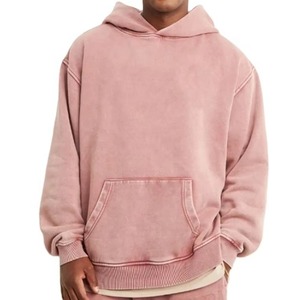 <b>Men's</b> Oversized Hooded <b>Sweatshirt</b> Solid Color Cotton French Terry Casual Winter Digital Printing Streetwear Pocket Anti-shrink - Product Image 3