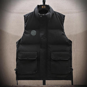 Unisex Varsity Jacket Stand Collar Thick Warm Sleeveless Autumn Winter Breathable Polyester Cotton <b>Coat</b> - Product Image 1