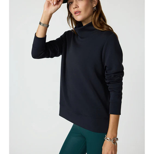 Women <b>Mock</b> <b>Neck</b> Sweatshirt Oversized Casual Pullover Fleece <b>Top</b> - Product Image 6