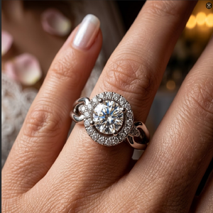 ดีไซน์หรูหรา คลาสสิก ตัวเรือนแบบกรงเล็บ ทองคำขาวแท้ 18k เพชรคุณภาพสูง เครื่องประดับชั้นดี สำหรับงานแต่งงาน งานเลี้ยง งานหมั้นแบบกึ่งสำเร็จรูป - Product Image 3