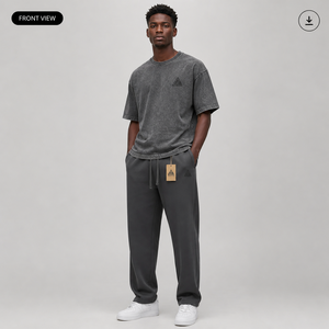 OEM Heavyweight Canvas 420GSM Custom Washed Men's Casual Jogger Pants 100% Cotton Eco-Friendly Breathable Quick Dry - Product Image 1