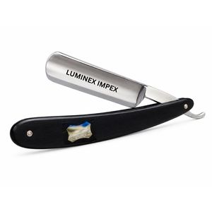 Premium <b>Black</b> Shavette Razor Stainless Steel Barber Straight Razor With Replaceable Double <b>Edge</b> Blade OEM - Product Image 4