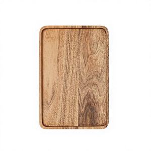 Plateau de service en bois fait main, écologique et jetable, pour la présentation de snacks et de boissons, idéal pour la décoration domestique et les fournitures de restaurant. - Product Image 1