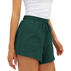 Shorts de sport décontractés pour femmes, taille mi-haute élastique, séchage rapide, couleur unie, nouvelle collection été, personnalisables et abordables - Product Image 3