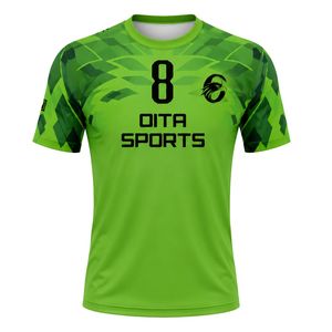Neon Green Handball Jersey for Men <b>Short</b> Sleeve Performance Team Uniform Breathable Lightweight Athletic Training Sports Wear - Product Image 1