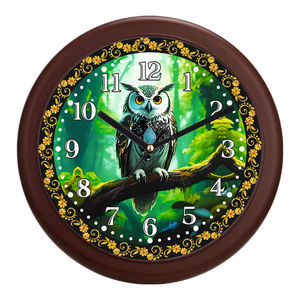 Reloj de Pared Personalizado con Diseño de Búho de la Suerte y Protección Nazar, con Impresión para Navidad y Año Nuevo Chino - Product Image 5