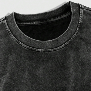 Ensemble T-shirt et short tendance personnalisé avec strass effet délavé, 100 % coton, look premium, nouveau design pour homme - Product Image 4