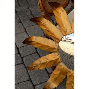 Bohemian Metal Wall <b>Mirror</b> With Leaf Pattern Decorative Round Frame Amazingly <b>Crafted</b> By Indian Skilled Artisans - Product Image 3