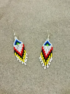 Collier ras du cou et boucles d'oreilles artisanales perlées de style tribal – Bijoux bohèmes pour mariage, anniversaire – Meilleure vente élégante - Product Image 6