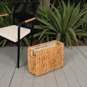 Panier de rangement polyvalent ISLA élégant en jacinthe d'eau tressée à la main avec poignées intégrées, panier porte-revues, vente en gros - Product Image 3