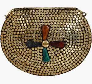 Bolso de mano de latón con incrustaciones de metal, hecho a mano, de calidad premium, para mujer, ideal para fiestas, de proveedor indio, disponible a un precio competitivo. - Product Image 2