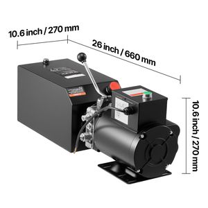 Pompa Idraulica a Singolo Effetto AC 220V 15 Quarti con Flusso Olio 6,3 L/min Pressione Massima di Scarico 22 MPa Certificata ISO - Product Image 2
