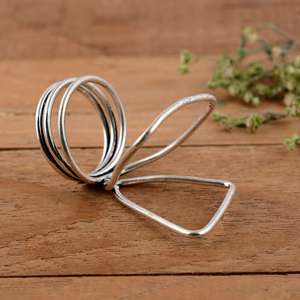 Handmade <b>925</b> Sterling <b>Silver</b> Multi-Spiral Arthritis <b>Ring</b> for Swan Neck - Product Image 2