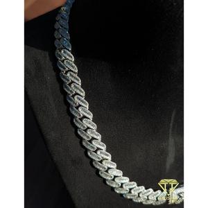 Collier chaîne cubaine hip-hop haut de gamme avec diamants de laboratoire étincelants, bijoux de luxe par Trisha Jewels - Product Image 5
