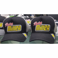 Casquettes de baseball noires personnalisées avec logo brodé, faible MOQ, en toile et maille, pour cyclisme en extérieur, décontractées, avec fermeture snapback