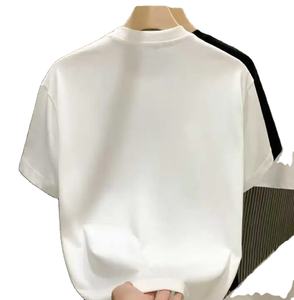 100% coton tricoté hommes T-Shirt à la mode tigre lettre conception strass transfert élégant cou col respirant séchage rapide - Product Image 6