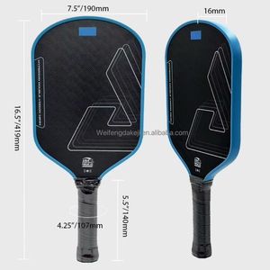 Raquette de pickleball tendance à double vision en aramide, noyau de propulsion en nid d'abeille PP 16 mm, fibre de carbone Kevlar pour le divertissement - Product Image 4