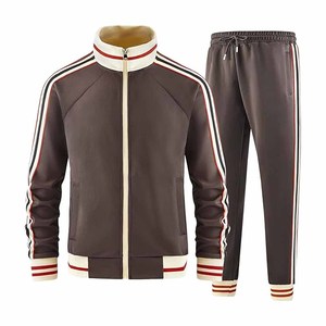 Custom Men <b>Track</b> Suits Sets Long Sleeve Full-zip Sweatsuit Active Jackets and Pants available in different color - Product Image 2
