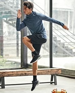 กางเกงวิ่งออกกำลังกายผู้ชาย ระบายอากาศได้ดี ผ้าทอ สำหรับฟิตเนส สกรีนโลโก้ได้ ความยาว 5 นิ้ว กางเกงกีฬาลำลองสำหรับผู้ชาย - Product Image 5