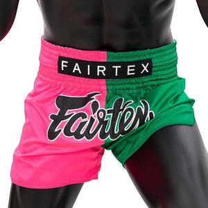 Pantalones Cortos de Boxeo Fairtex Personalizados en Rosa y Verde, 100% Poliéster, Pantalones Cortos de Boxeo MMA, Pantalones Cortos de Muay Thai Fairtex - Product Image 5