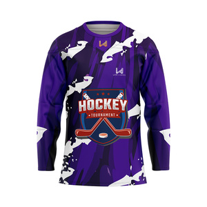 Camisetas de Hockey sobre Hielo Personalizadas Sublimadas, 100% Poliéster, Unisex, Elásticas en Cuatro Direcciones, Transpirables, que Absorben la Humedad y de Secado Rápido - Product Image 1