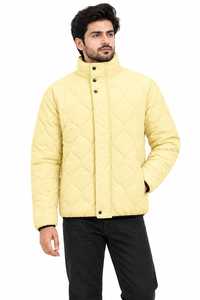 Chaqueta Acolchada para Hombre, Cuello Alto, Cierre de Botones, Relleno Alternativo de Plumón, Abrigo Casual de Invierno - Product Image 5