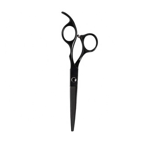 Ciseaux de salon professionnels de haute qualité, couleur noire, revêtement de qualité supérieure, fabriqués en acier inoxydable à haute teneur en carbone, manche en céramique A+ - Product Image 1