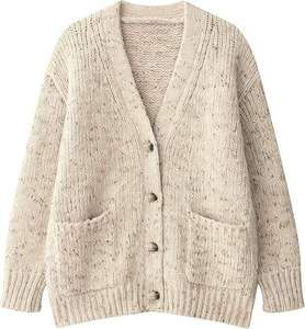 Pull en tricot épais surdimensionné pour femmes, pull chaud d'hiver, coupe ample élégante pour femmes - Product Image 4
