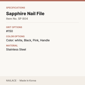 Lime à ongles coréenne en saphir, grain 150, logo personnalisé OEM pour salon, vente en gros - Product Image 4