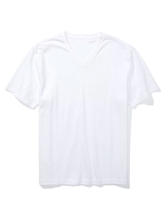 เสื้อยืดคอวีแขนสั้นทรงปกติสำหรับผู้ชาย ผ้าฝ้ายถัก 100% เป็นมิตรกับสิ่งแวดล้อม ป้องกันการเป็นขุย แห้งเร็ว ระบายอากาศได้ดี - Product Image 4