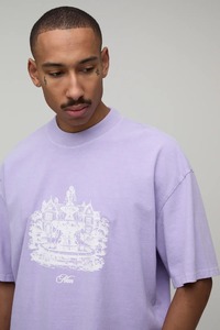 Camiseta de hombre de corte holgado y extragrande, con hombros caídos, de algodón grueso, estilo urbano, informal, para verano, uso diario. - Product Image 5