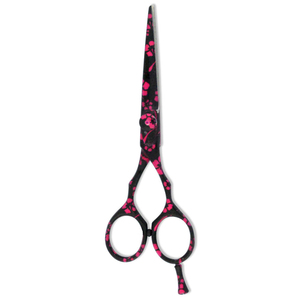 2026 Flower Paper Coated Hair Cutting Barber Scissors 5.5 Adjustable Finger Rest Stainless Steel Salon Scissors - Product Image 5