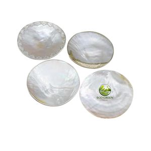 Assiette de service en coquillage naturel de qualité supérieure, faite à la main, en coquille de nacre, pour la présentation des fruits de mer - Product Image 6