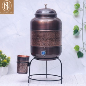 Dispensador de Agua de Cobre Ecológico NA CRAFTLINES con Grifo de Vidrio, Diseño Vintage, 5L de Gran Capacidad, para Uso Doméstico - Product Image 3
