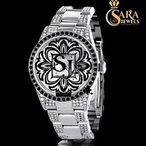 คุณภาพสูง VVS Moissanite นาฬิกาเพชรสีน้ำตาลแอนะล็อกหน้าปัดแสดงการเคลื่อนไหวอัตโนมัติหรูหรานาฬิกาข้อมือสแตนเลส41มม. - Product Image 3